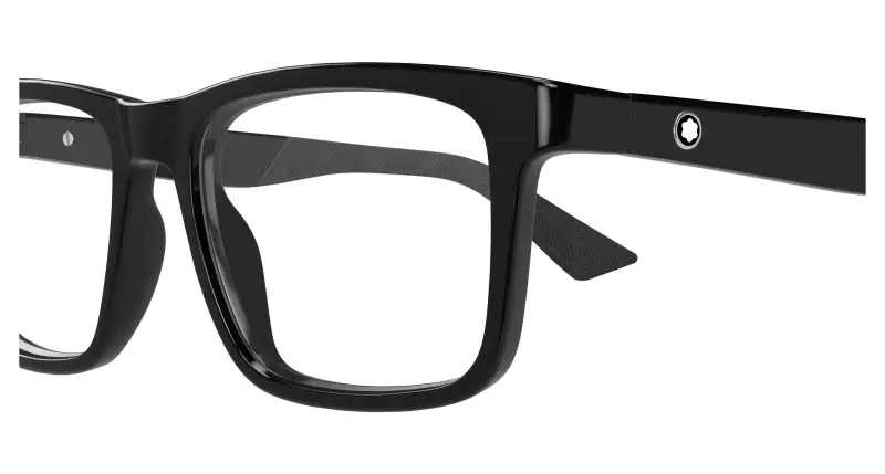 Uomo MB0434O 001 Montature da vista Iniettato Nero Trasparente Squadrata miniatura 3