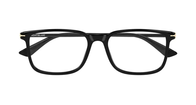 Uomo MB0437O 001 Montature da vista Acetato Nero Trasparente Squadrata miniatura 2