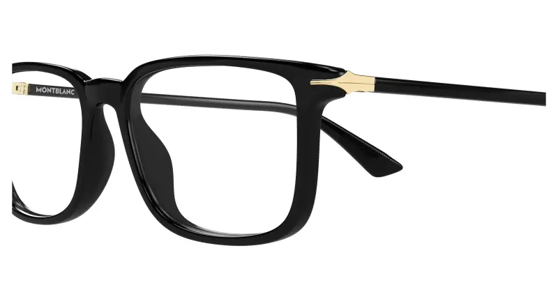 Uomo MB0437O 001 Montature da vista Acetato Nero Trasparente Squadrata miniatura 3