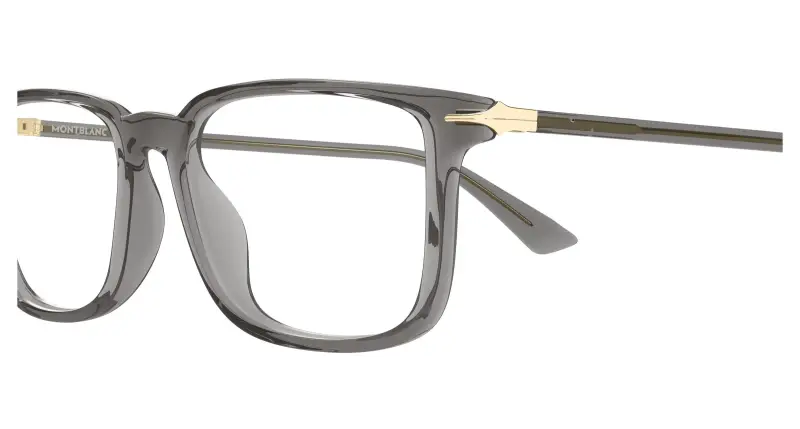 Uomo MB0437O 003 Montature da vista Acetato Grigio Trasparente Squadrata miniatura 3