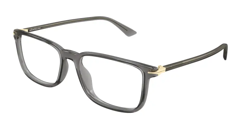 Uomo MB0437O 008 Montature da vista Acetato Grigio Trasparente Squadrata