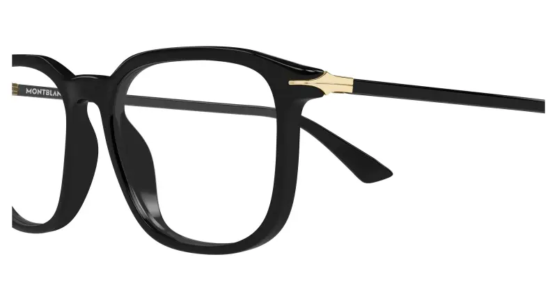 Uomo MB0438O 001 Montature da vista Acetato Nero Trasparente Squadrata miniatura 3