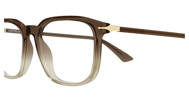 Uomo MB0438O 005 Montature da vista Acetato Marrone Trasparente Squadrata miniatura 3