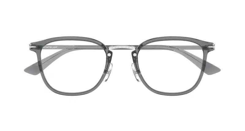 Uomo MB0440OA 003 Montature da vista Acetato Grigio Trasparente Rotonda miniatura 2