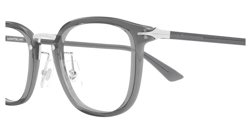 Uomo MB0440OA 003 Montature da vista Acetato Grigio Trasparente Rotonda miniatura 3