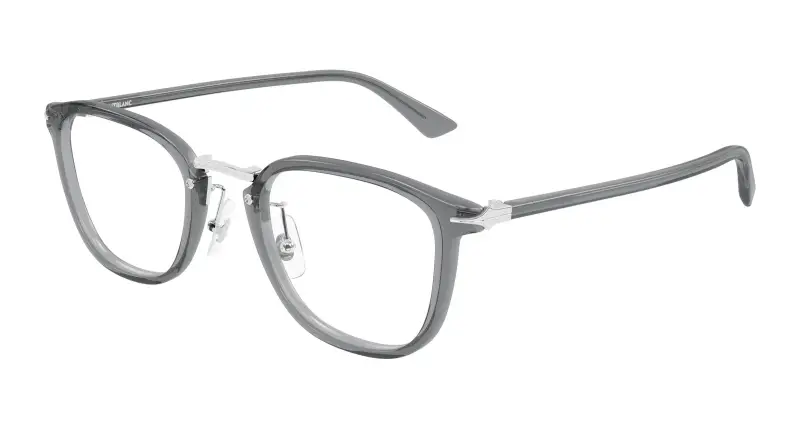 Uomo MB0440OA 003 Montature da vista Acetato Grigio Trasparente Rotonda
