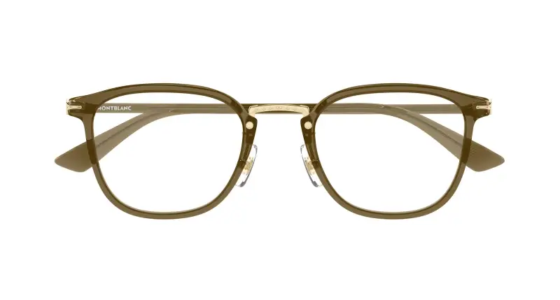 Uomo MB0440OA 004 Montature da vista Acetato Marrone Trasparente Rotonda miniatura 2