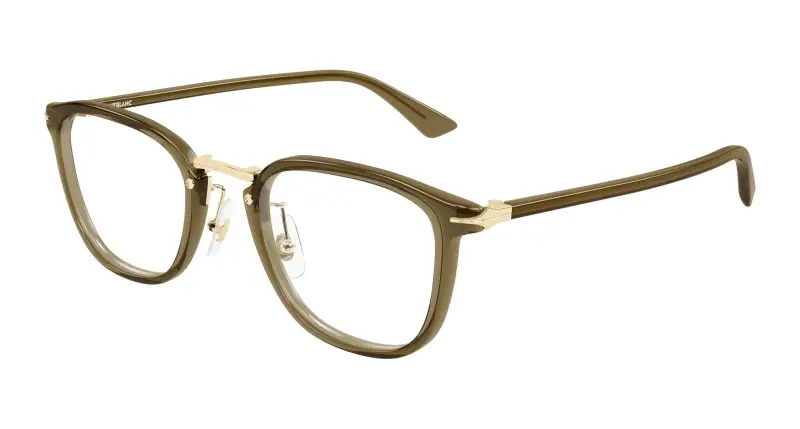 Uomo MB0440OA 004 Montature da vista Acetato Marrone Trasparente Rotonda