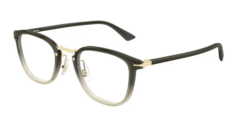Uomo MB0440OA 005 Montature da vista Acetato Grigio Trasparente Rotonda