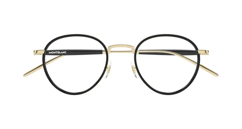 Uomo MB0442O 001 Montature da vista Metallo Oro Trasparente Rotonda miniatura 2