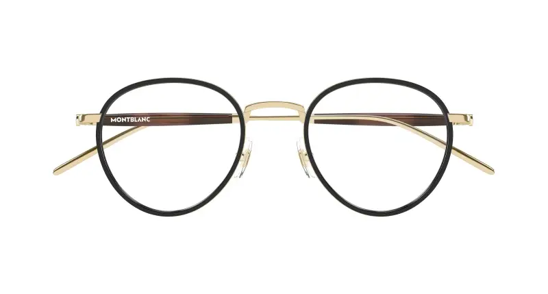 Uomo MB0442O 002 Montature da vista Metallo Oro Trasparente Rotonda miniatura 2