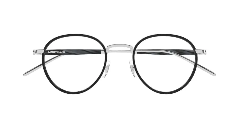 Uomo MB0442O 003 Montature da vista Metallo Argento Trasparente Rotonda miniatura 2