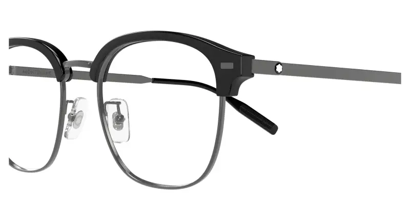 Uomo MB0446OA 001 Montature da vista Titanio Rutenio Trasparente Rotonda miniatura 3