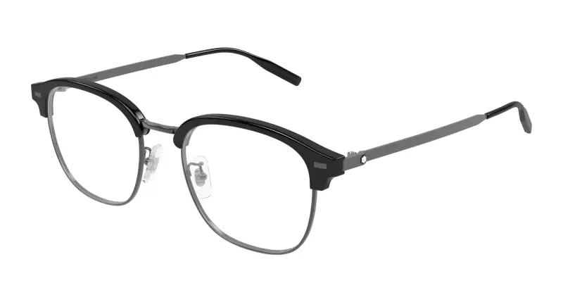 Uomo MB0446OA 001 Montature da vista Titanio Rutenio Trasparente Rotonda