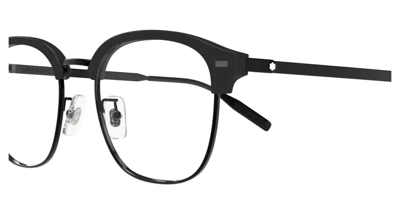 Uomo MB0446OA 002 Montature da vista Titanio Nero Trasparente Rotonda miniatura 3