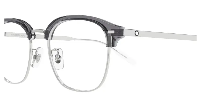 Uomo MB0446OA 003 Montature da vista Titanio Argento Trasparente Rotonda miniatura 3