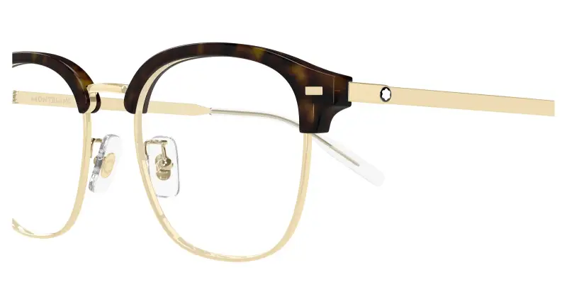 Uomo MB0446OA 004 Montature da vista Titanio Oro Trasparente Rotonda miniatura 3