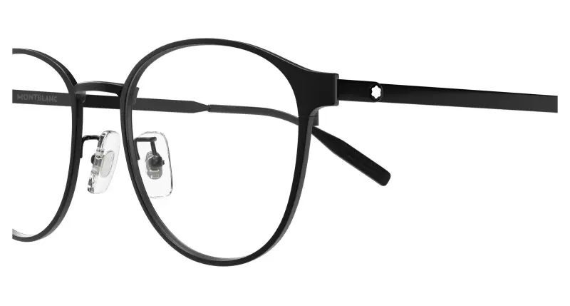 Uomo MB0447OA 001 Montature da vista Titanio Nero Trasparente Rotonda miniatura 3