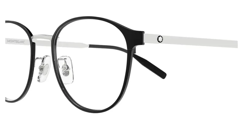 Uomo MB0447OA 005 Montature da vista Titanio Nero Trasparente Rotonda miniatura 3