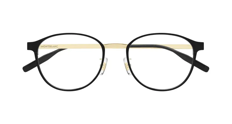 Uomo MB0447OA 006 Montature da vista Titanio Nero Trasparente Rotonda miniatura 2