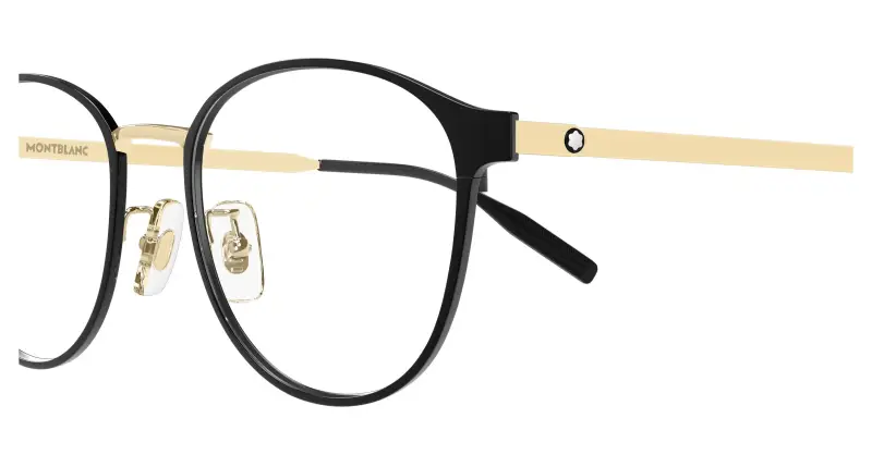 Uomo MB0447OA 006 Montature da vista Titanio Nero Trasparente Rotonda miniatura 3