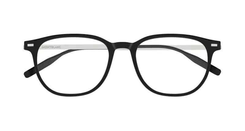 Uomo MB0448OA 002 Montature da vista Iniettato Nero Trasparente Rotonda miniatura 2