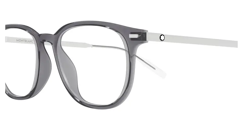 Uomo MB0448OA 003 Montature da vista Iniettato Grigio Trasparente Rotonda miniatura 3