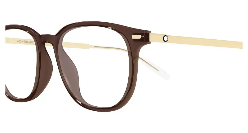 Uomo MB0448OA 004 Montature da vista Iniettato Marrone Trasparente Rotonda miniatura 3