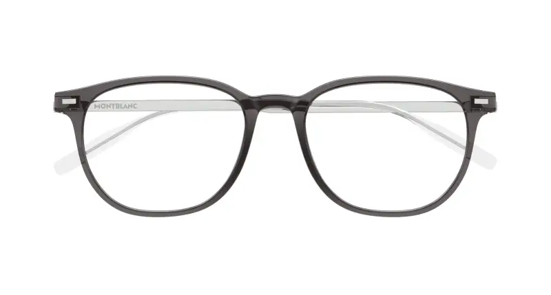 Uomo MB0448OA 005 Montature da vista Iniettato Grigio Trasparente Rotonda miniatura 2