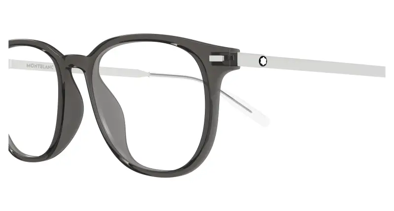 Uomo MB0448OA 005 Montature da vista Iniettato Grigio Trasparente Rotonda miniatura 3