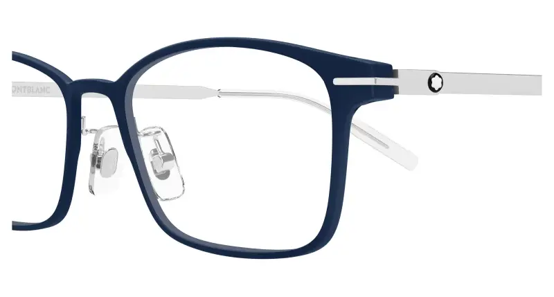 Uomo MB0449OJ 003 Montature da vista Blu Trasparente Squadrata miniatura 3