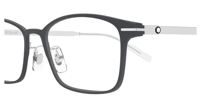 Uomo MB0449OJ 004 Montature da vista Grigio Trasparente Squadrata miniatura 3