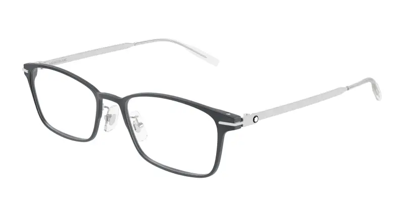 Uomo MB0449OJ 004 Montature da vista Grigio Trasparente Squadrata