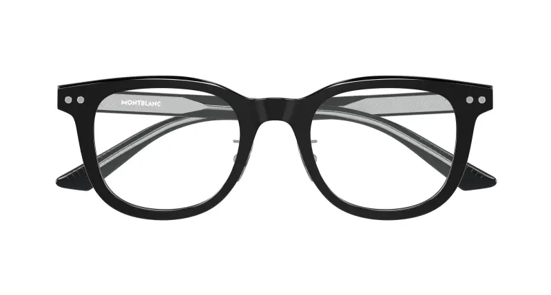 Uomo MB0450OJ 001 Montature da vista Acetato Nero Trasparente Rotonda miniatura 2