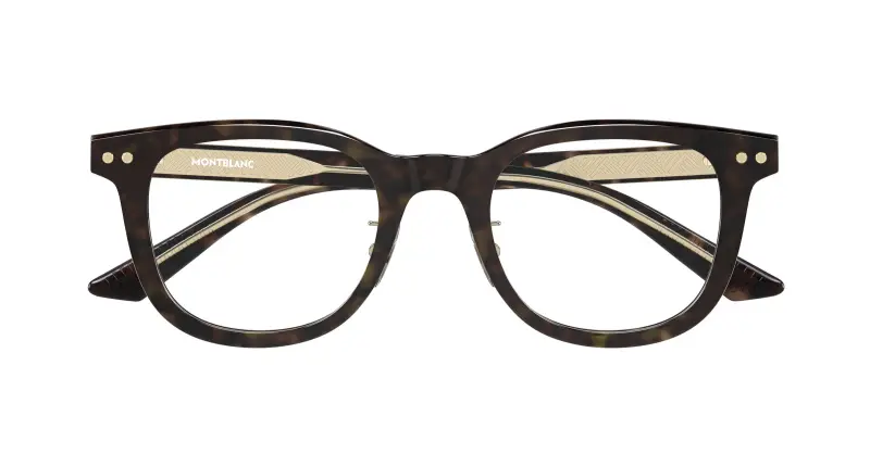 Uomo MB0450OJ 007 Montature da vista Acetato Havana Trasparente Rotonda miniatura 2