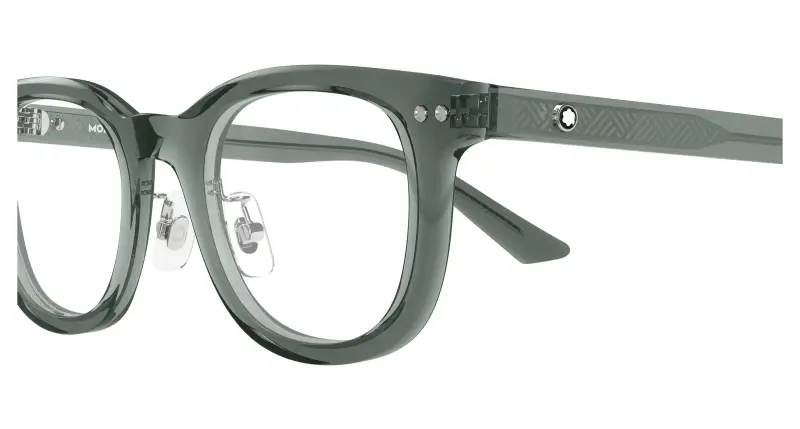 Uomo MB0450OJ 008 Montature da vista Acetato Grigio Trasparente Rotonda miniatura 3