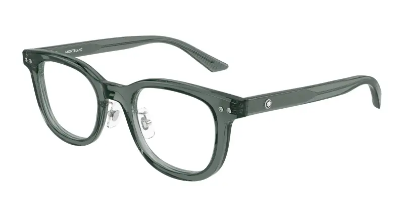 Uomo MB0450OJ 008 Montature da vista Acetato Grigio Trasparente Rotonda