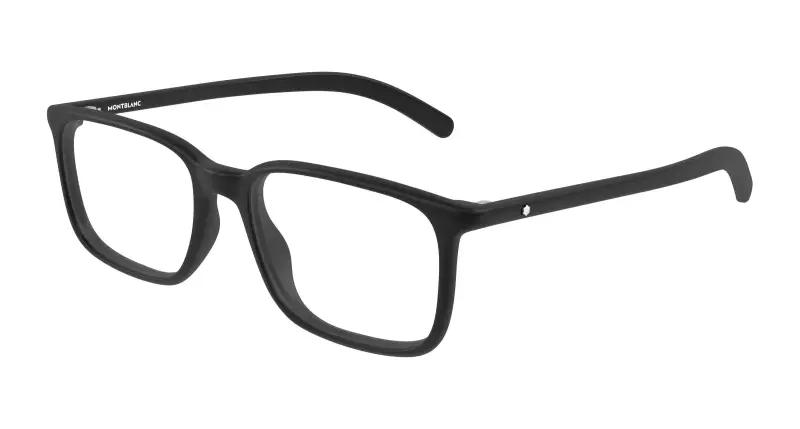 Uomo Montblanc MB0328O 005 Montature da vista Acetato Nero Trasparente Squadrata