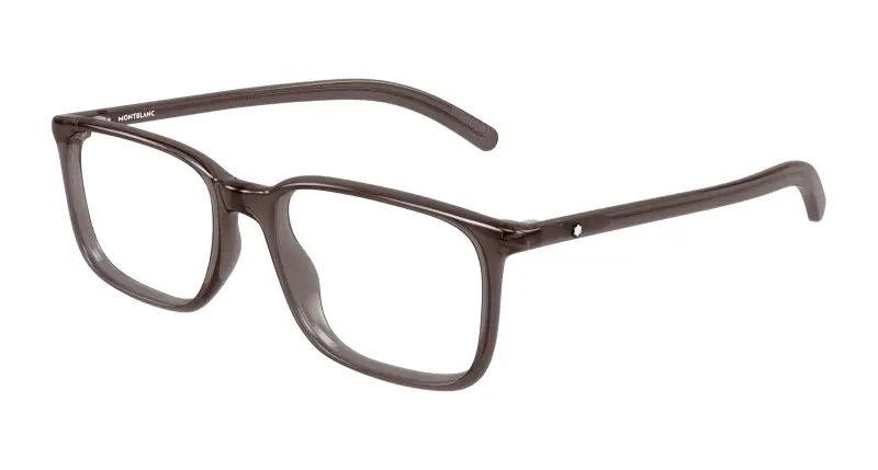 Uomo Montblanc MB0328O 006 Montature da vista Acetato Marrone Trasparente Squadrata