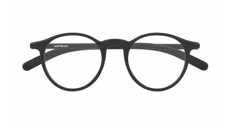 Uomo Montblanc MB0329O 005 Montature da vista Acetato Nero Trasparente Rotonda miniatura 2