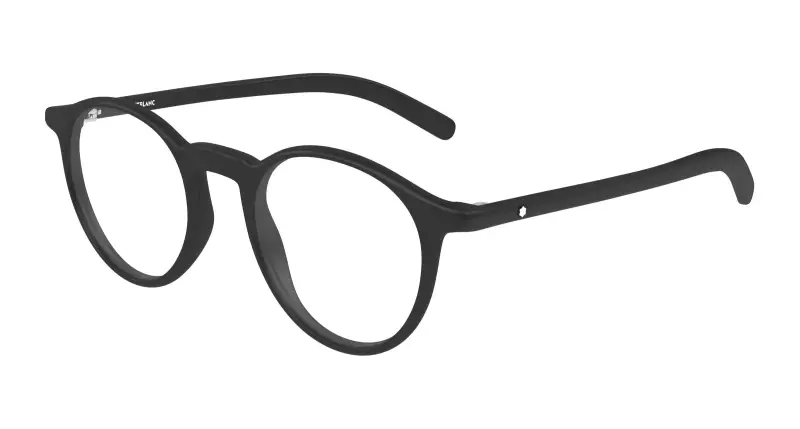 Uomo Montblanc MB0329O 005 Montature da vista Acetato Nero Trasparente Rotonda