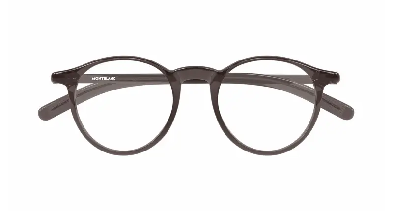 Uomo Montblanc MB0329O 006 Montature da vista Acetato Marrone Trasparente Rotonda miniatura 2