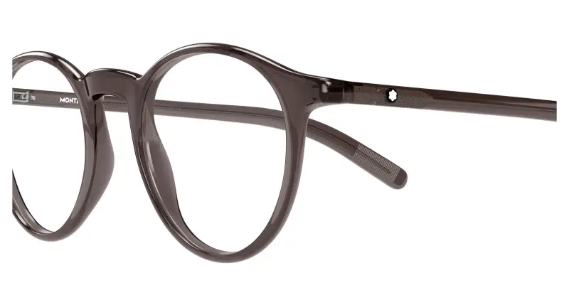Uomo Montblanc MB0329O 006 Montature da vista Acetato Marrone Trasparente Rotonda miniatura 3