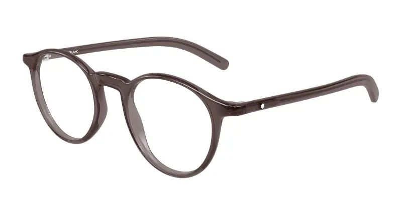 Uomo Montblanc MB0329O 006 Montature da vista Acetato Marrone Trasparente Rotonda