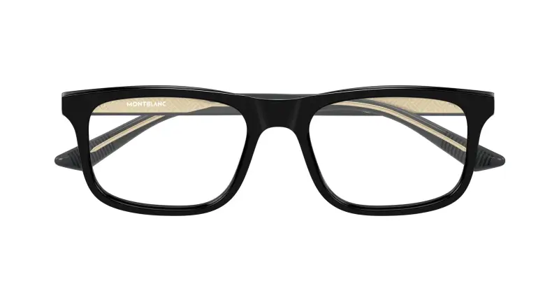 Uomo Montblanc MB0457O 006 Montature da vista Acetato Nero Trasparente Squadrata miniatura 2