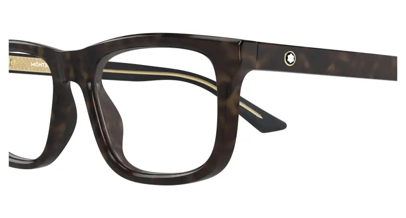 Uomo Montblanc MB0457O 008 Montature da vista Acetato Havana Trasparente Squadrata miniatura 3