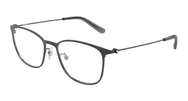 Uomo Montblanc MB0463OL 006 Montature da vista Metallo Rutenio Trasparente Squadrata