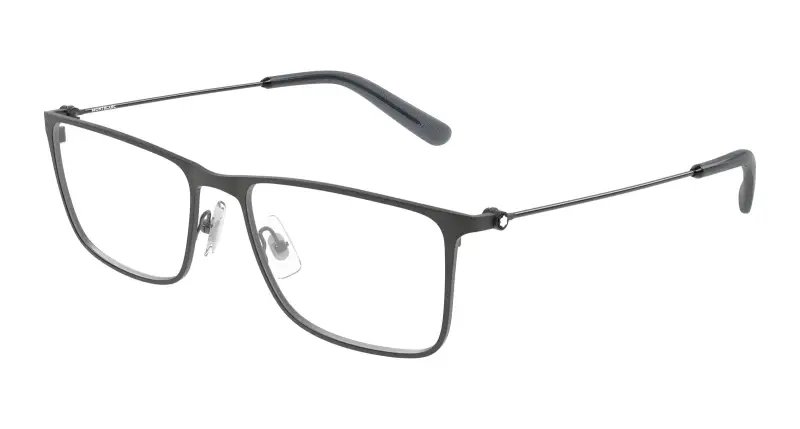 Uomo Montblanc MB0464O 002 Montature da vista Metallo Rutenio Trasparente Squadrata