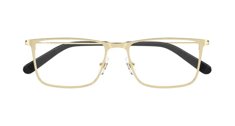 Uomo Montblanc MB0464O 008 Montature da vista Metallo Oro Trasparente Squadrata miniatura 2