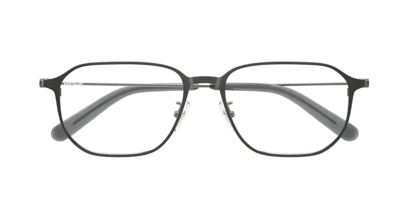 Uomo Montblanc MB0465OA 002 Montature da vista Metallo Rutenio Trasparente Geometrica miniatura 2